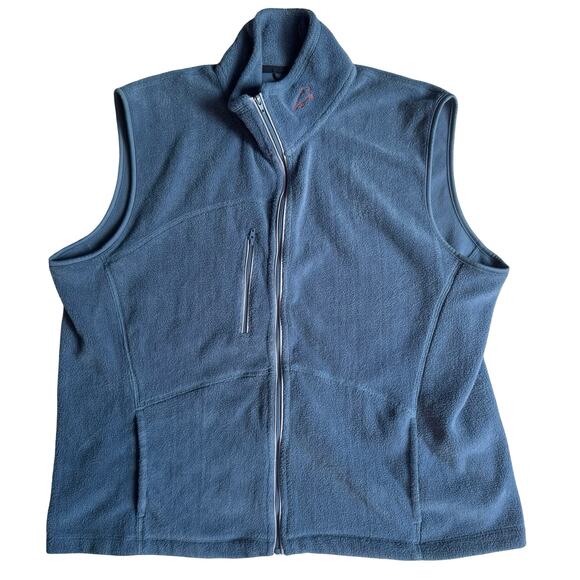 Vintage Horny Toad Blue Fleece Vest Men’s L Zip Up Outdoor Layer - Picture 1 of 9
